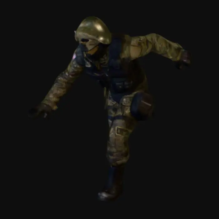 3D model for Soldier T-Pose Model