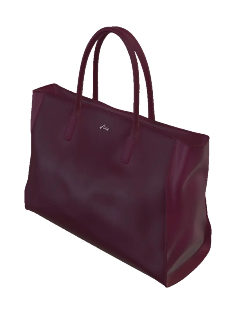Maroon Tote Bag 3D model, vytvořený pomocí AI