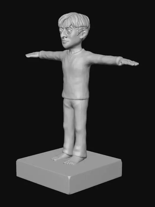 3D model for Clayman T-Pose (Front)