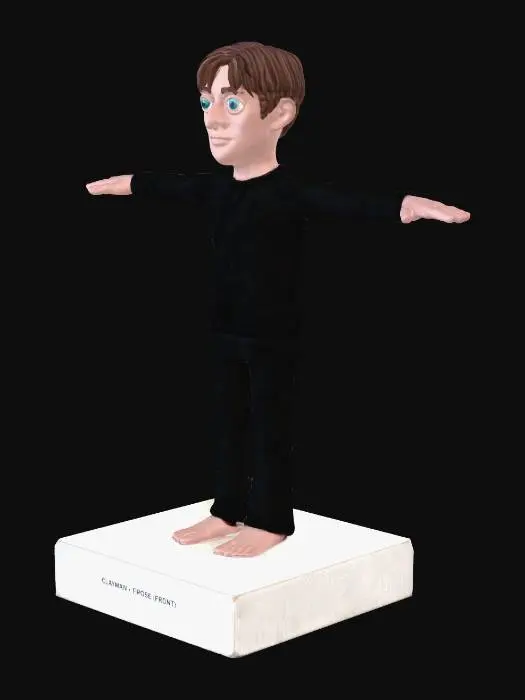 3D model for Clayman T-Pose (Front)
