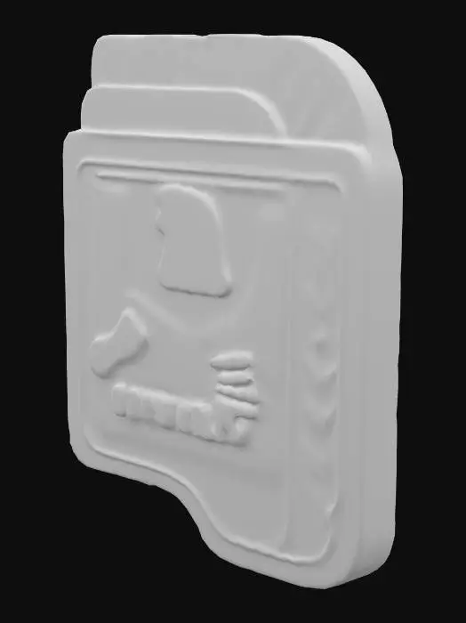 3D model for Coat of Arms with Shaking Hands and Flower