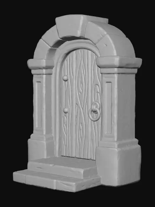 3D model for Wooden Archway Doorway