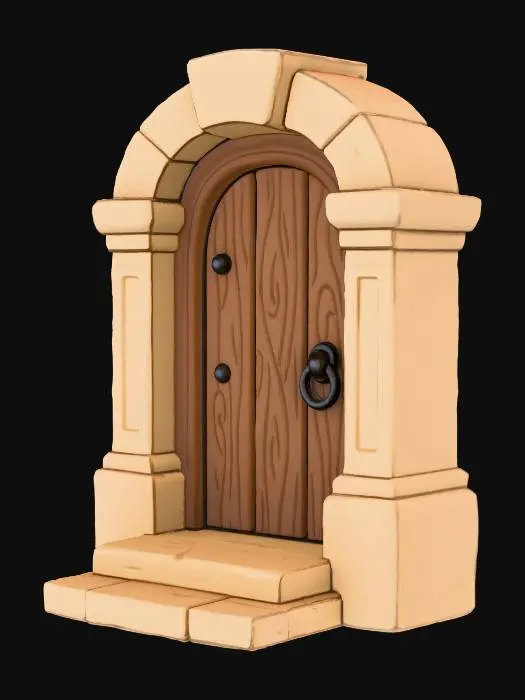 3D model for Wooden Archway Doorway