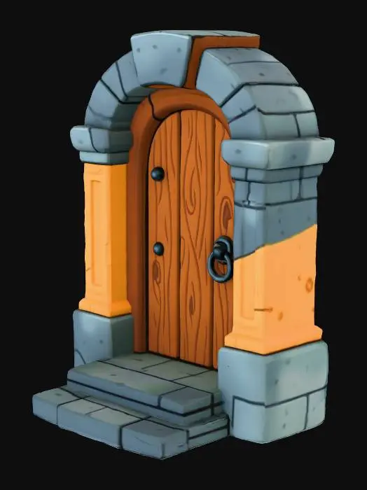 3D model for Wooden Archway Doorway