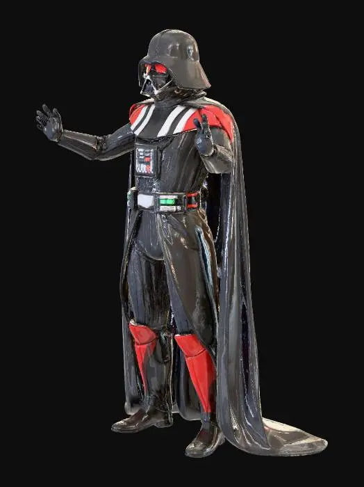 3D model for A hybrid of the Shredder from Teenage Mutant Ninja Turtles and Darth Vader.