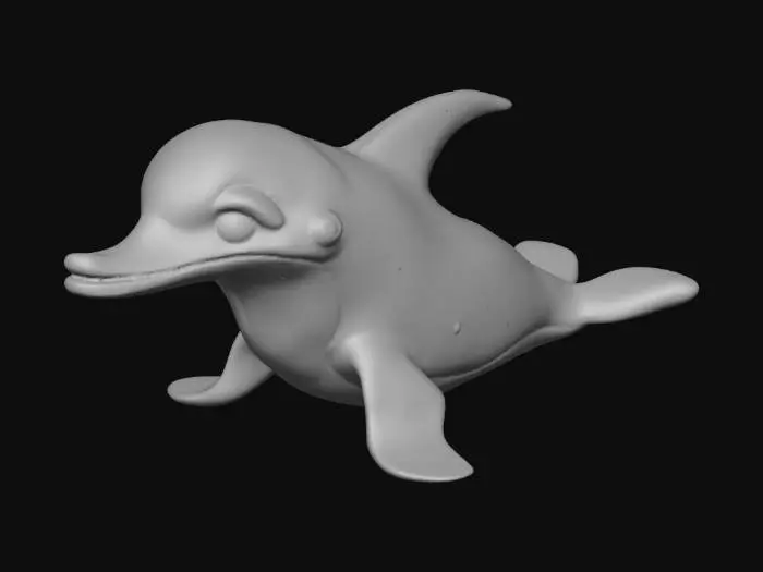 3D model for A dolphin sticking it's head put of water