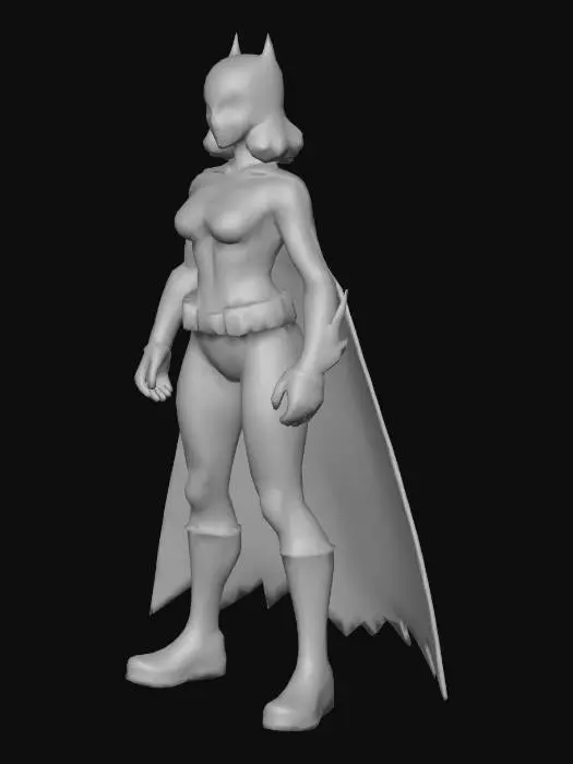 3D model for a highly detailed batgirl figure