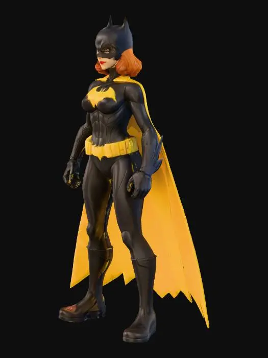 3D model for a highly detailed batgirl figure