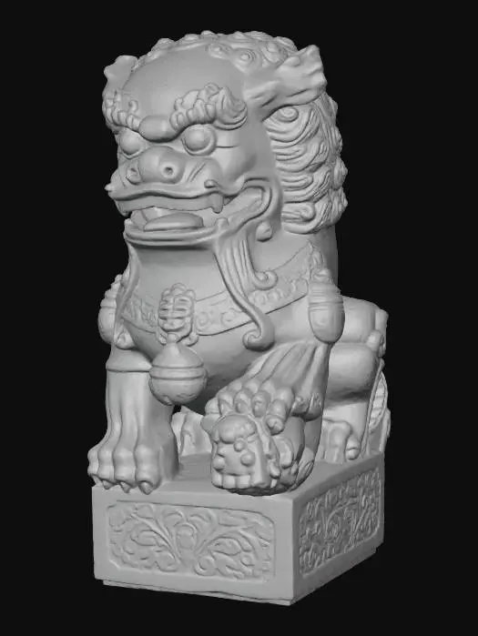 3D model for Lion Guardian Statue