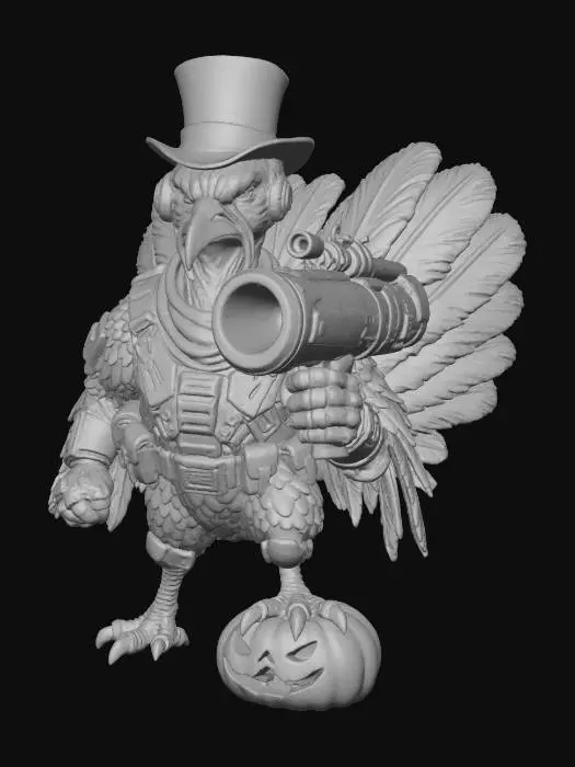 3D model for Top Hat Turkey Trooper, #Thanksgiving#