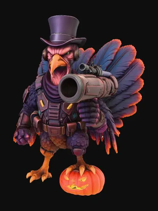 3D model for Top Hat Turkey Trooper, #Thanksgiving#