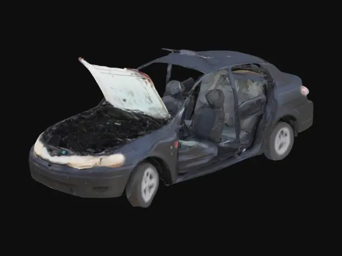3D model for Crashed Sedan Exhibit