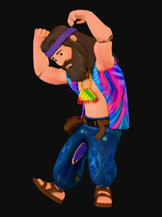 3D model for Hippie PlayFigure