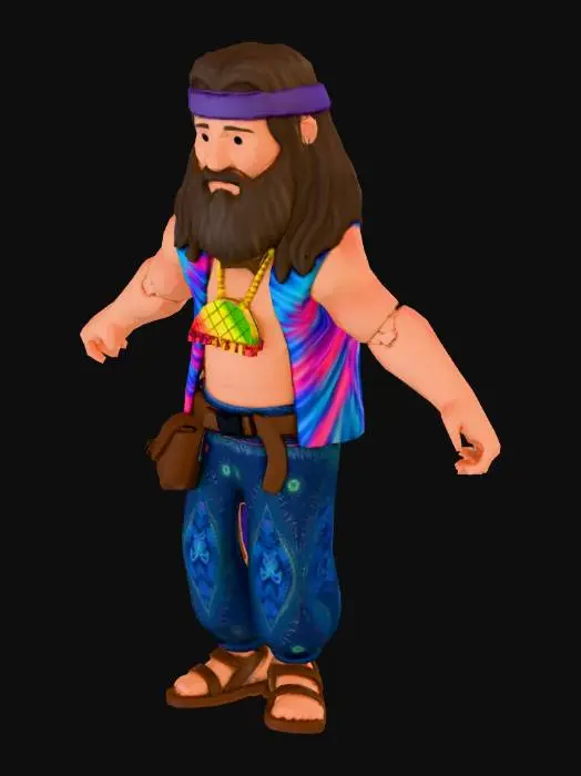 3D model for Hippie PlayFigure