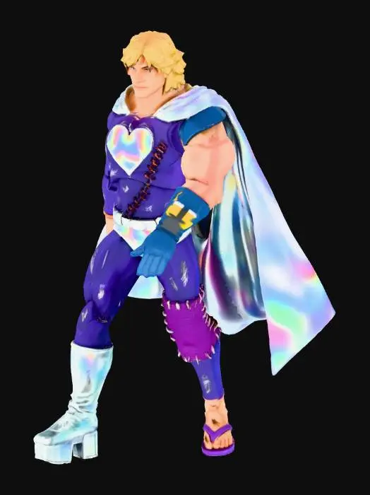 3D model for super burn action figure man