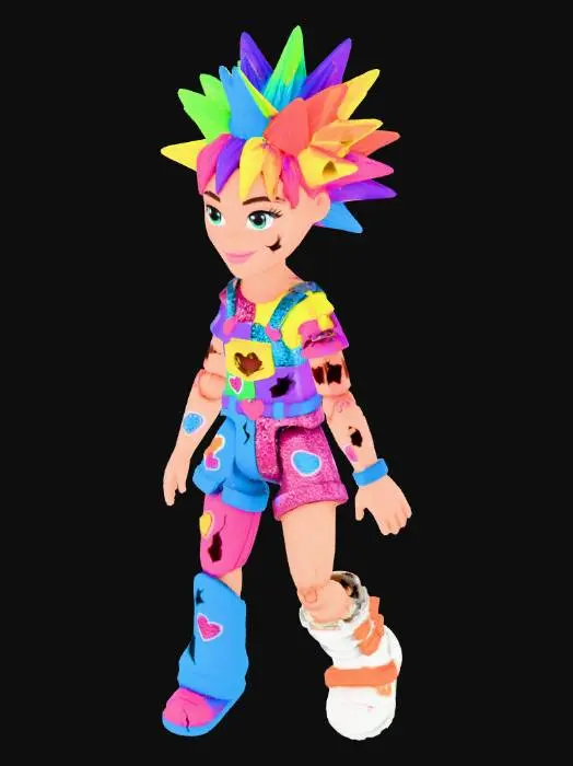 3D model for Rainbow Punk Bot