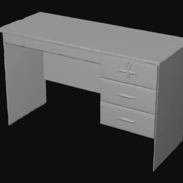 3D model for Black Office Desk