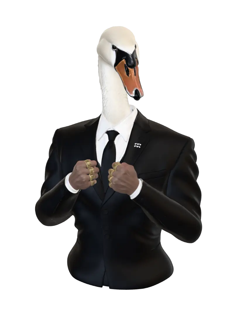 Modelo 3D de The Dapper Swan - Pose, gerado por IA