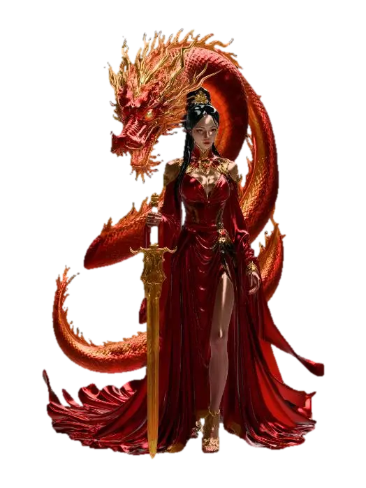 Crimson Dragon Empress - Flying का AI द्वारा बनाया गया 3D मॉडल