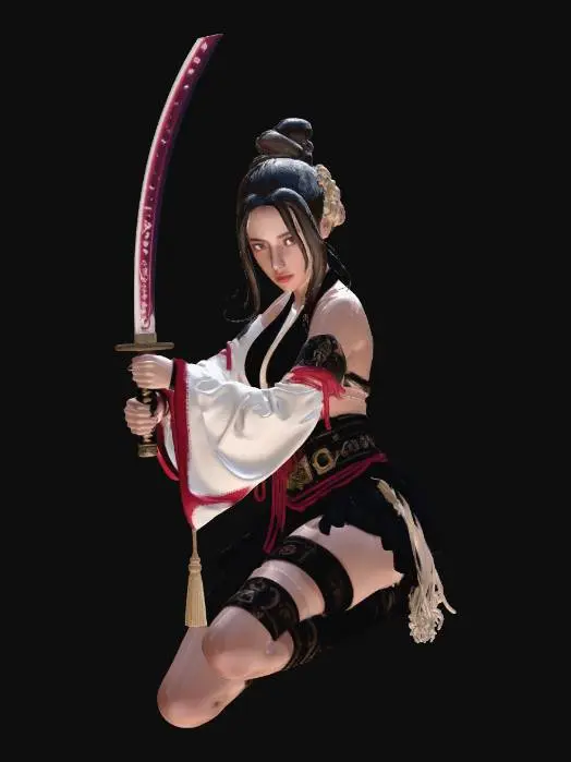 3D model for Cherry Blossom Samurai