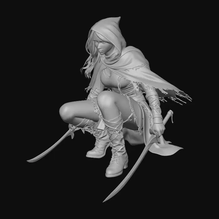 3D model for Dark Moon Warrior