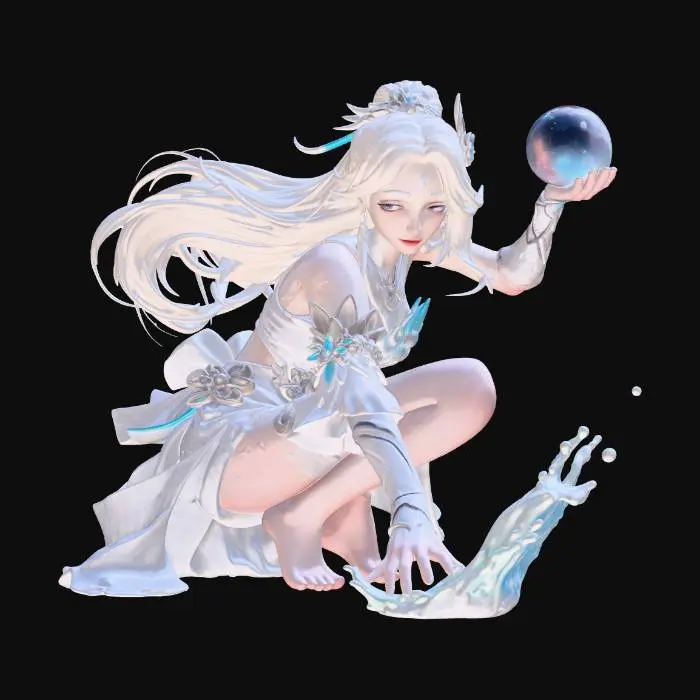 3D model for Moonlit Cascade