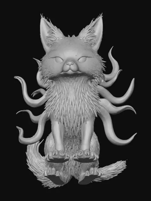 3D model for Naruto 9 tailed fox, #villain#