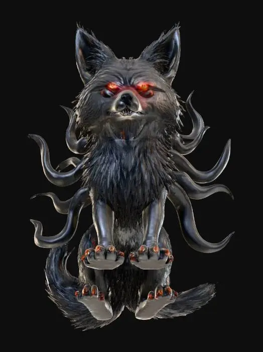3D model for Naruto 9 tailed fox, #villain#