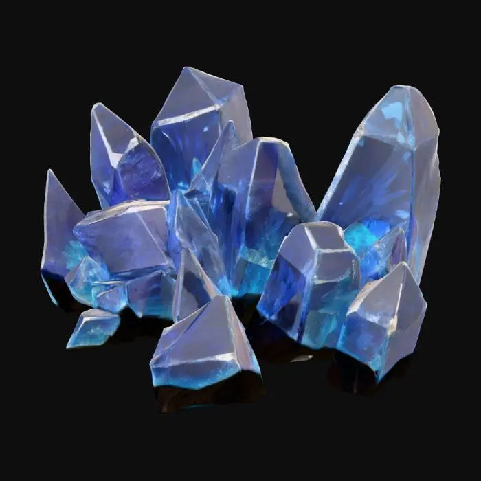 3D model for Blue Crystal Cluster