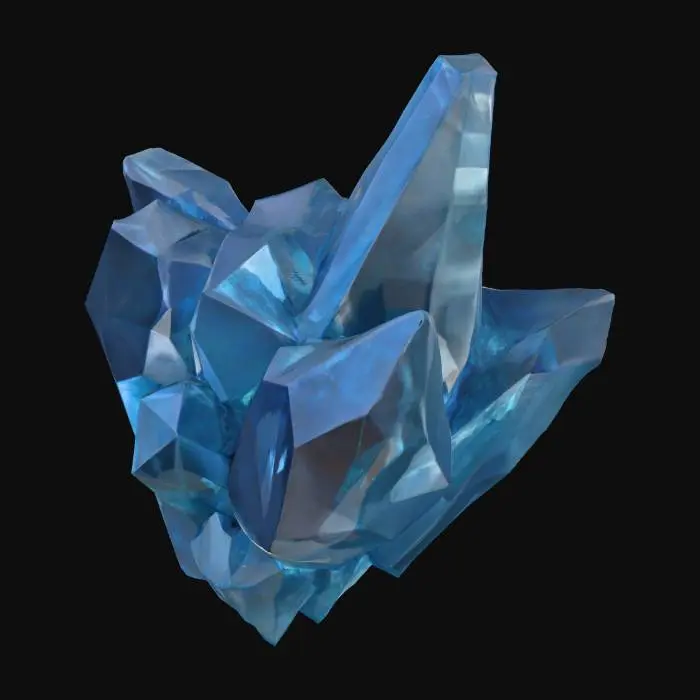 3D model for Blue Crystal Cluster