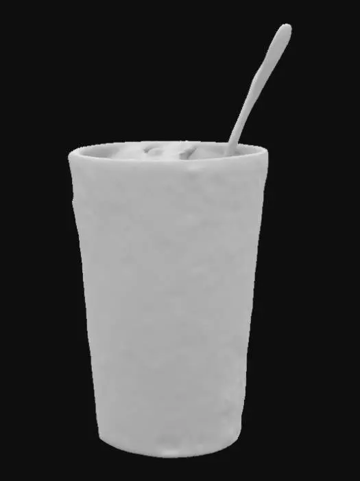 3D model for Teacup with Spoon