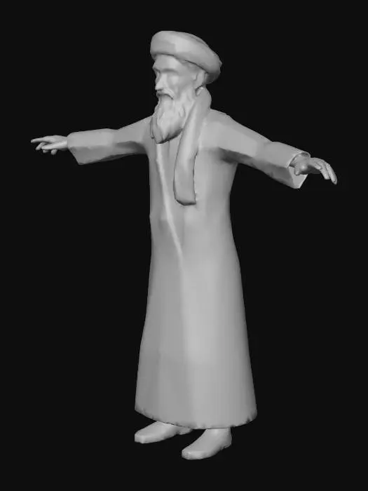 3D model for Low-Poly Middle Eastern Figure