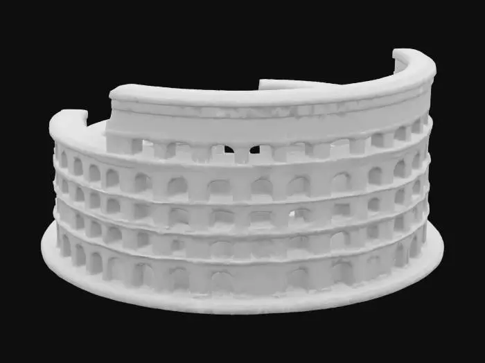 3D model for [Italy] Roman Colosseum transformed into pizza-themed structure, detailed stone crust walls, pepperoni arches, cheese-textured surfaces, symmetrical design, highly detailed watertight geometry for 3D printing #AroundTheWorld#
, #AroundTheWorld#