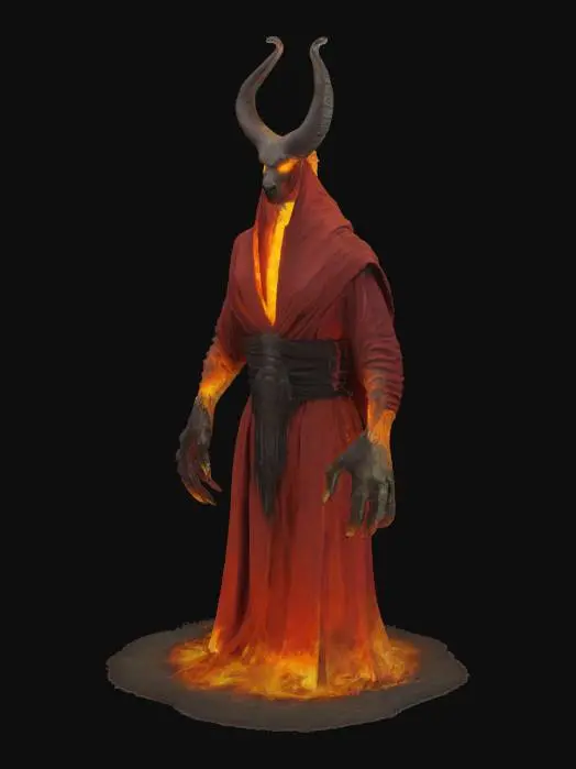 3D model for Ancient robed fire beast