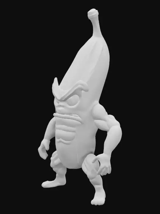 3D model for Angry Buff Humanoid Banana