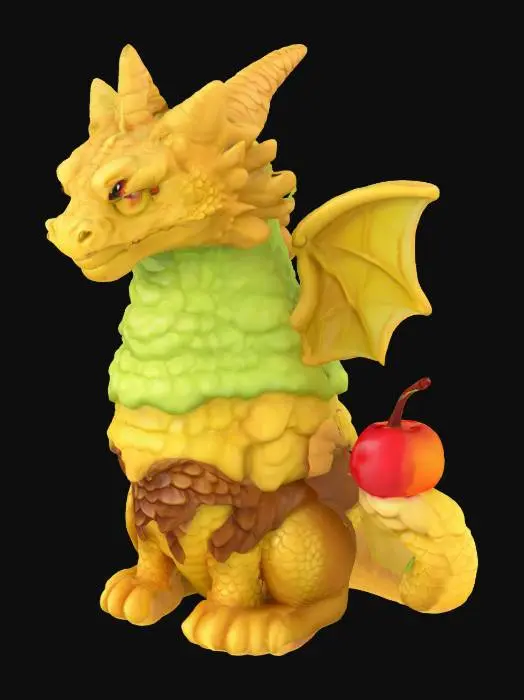 3D model for Gelato Dragon, #AroundTheWorld#