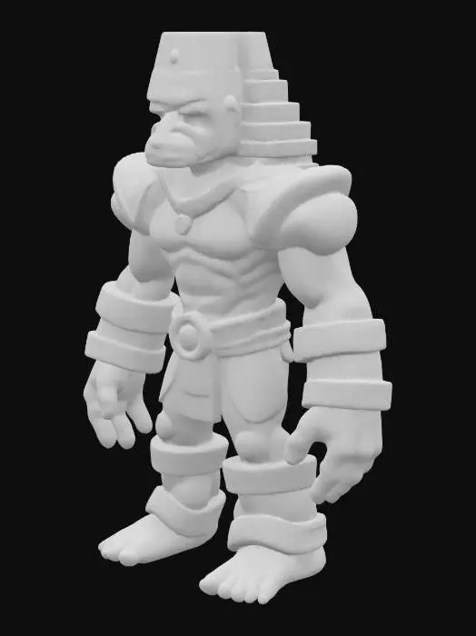 3D model for [Mexico] Pyramid Colossus, A massive humanoid figure with Mayan/Aztec pyramid steps forming its limbs, Face = sunstone mask, arms = temples, #AroundTheWorld#