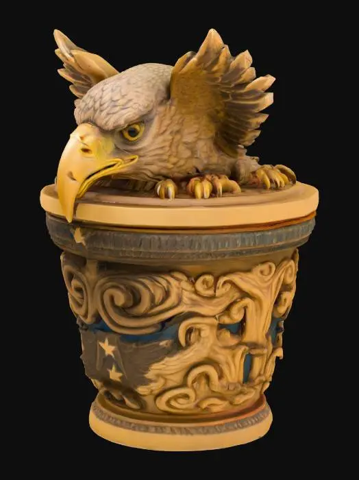 3D model for  [USA] Bald Eagle sarcophagus, #AroundTheWorld#