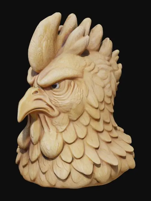 3D model for Grumpy Rooster Bust