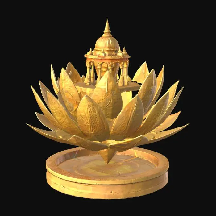 3D model for Enlightened Lotus Temple, #AroundTheWorld#