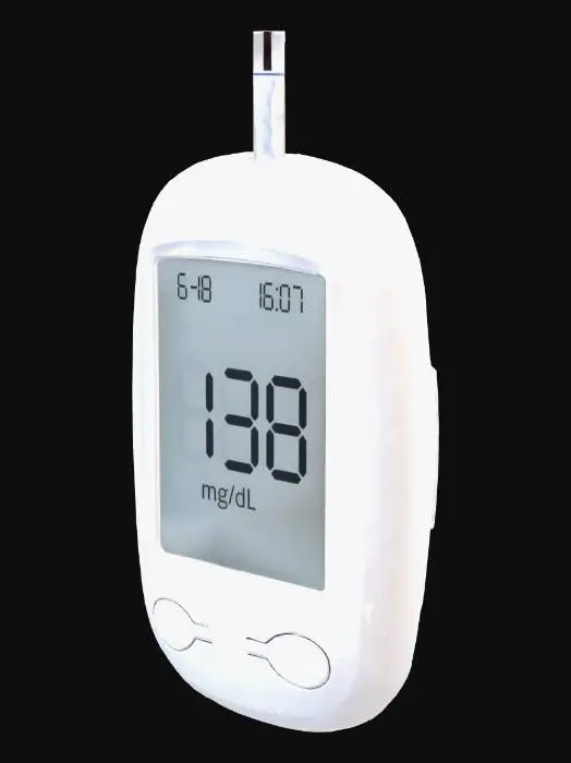 3D model for Glucose meter reading 138 mg/dL