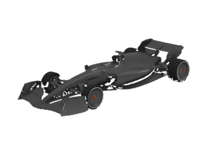F1 Car - Racecar 3D model, vytvořený pomocí AI
