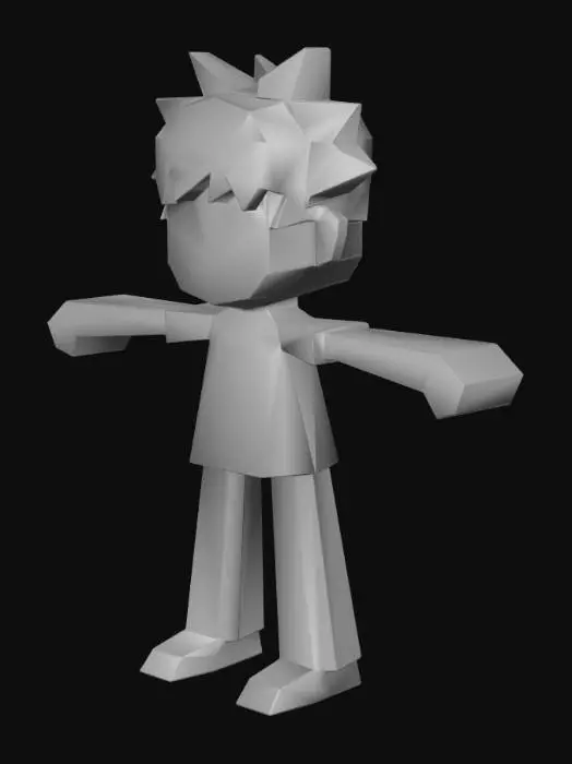 3D model for Pink Spiky Hair Avatar