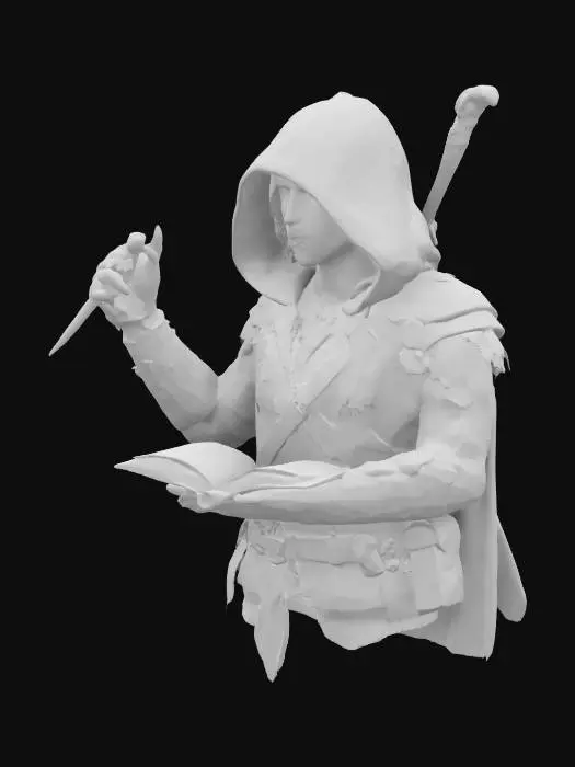 3D model for half elf rogue magician