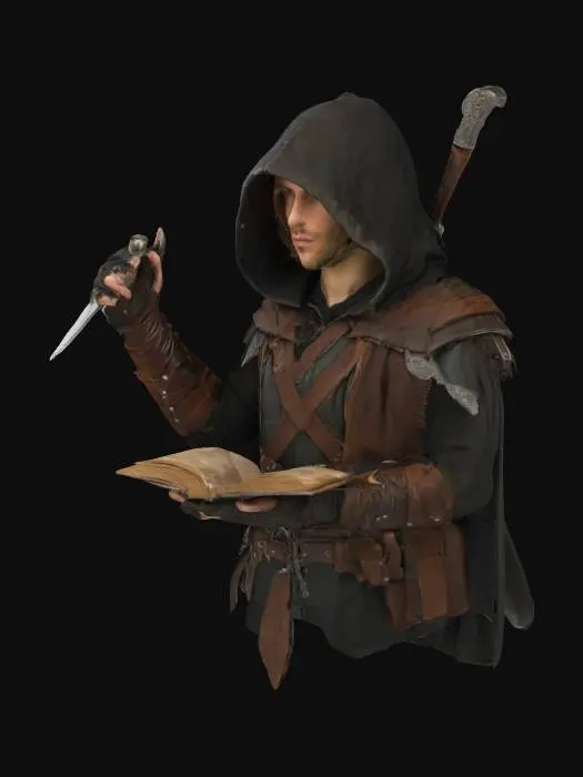 3D model for half elf rogue magician