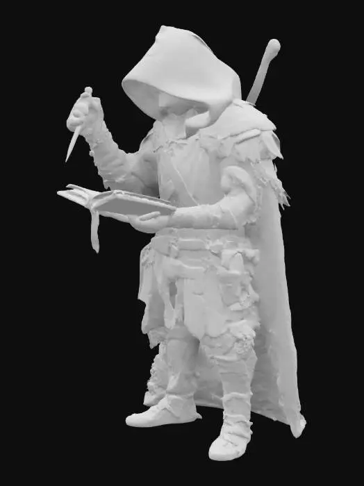 3D model for half elf rogue magician