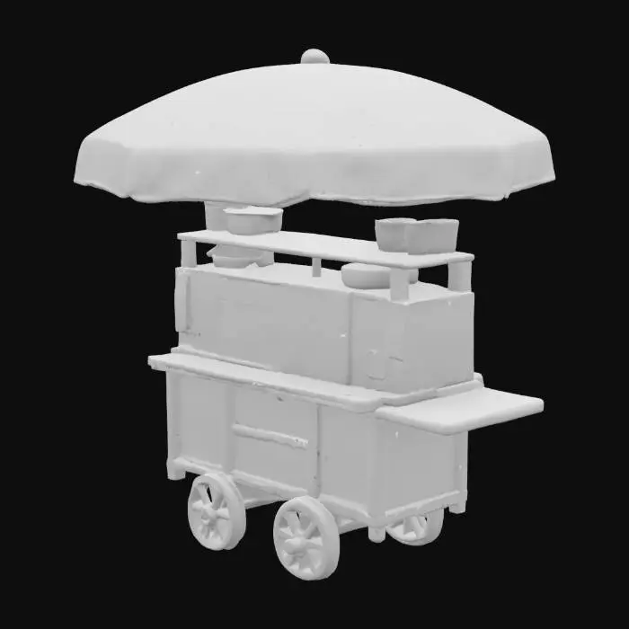 3D model for Vintage Food Cart
