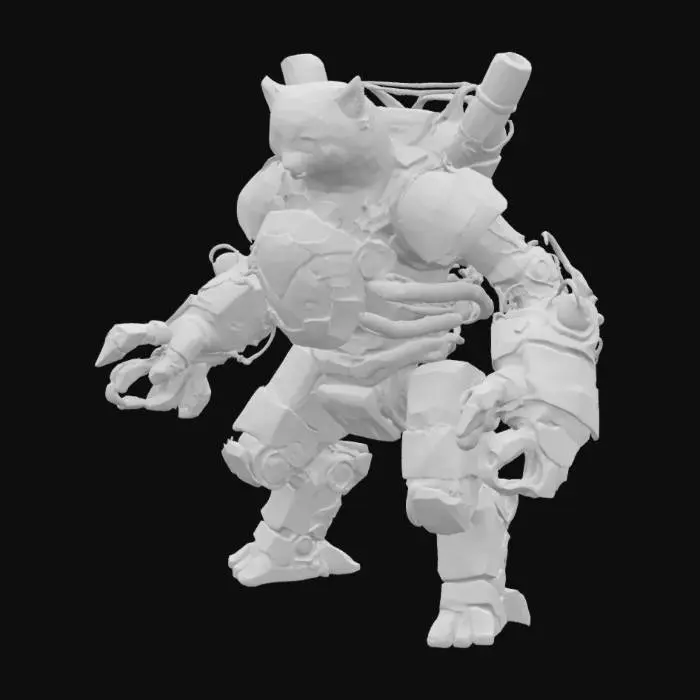 3D model for Red Panda Mech Пilot