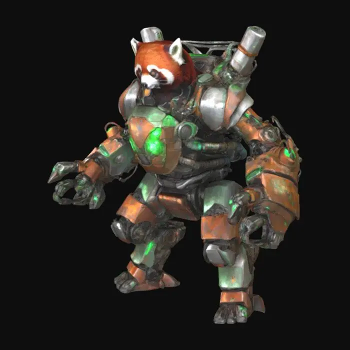 3D model for Red Panda Mech Пilot