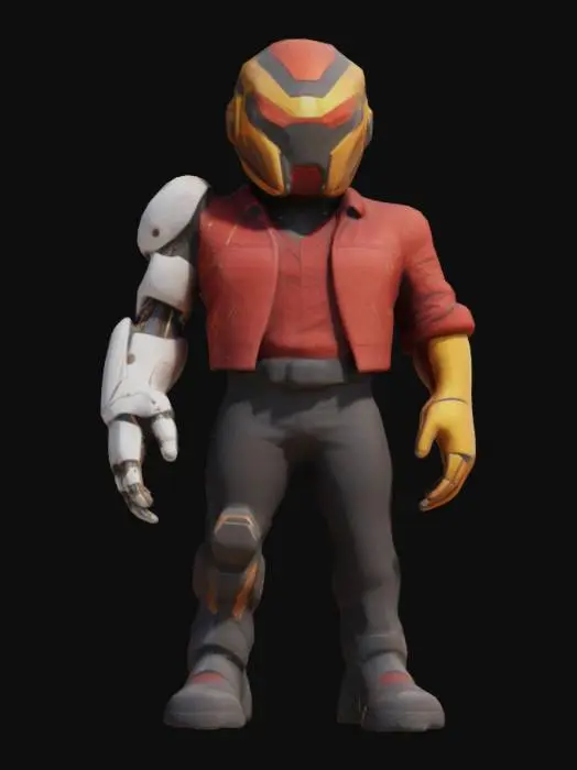 3D model for Cyber Warrior